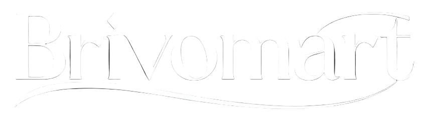 Brivomart logo in white on a black background