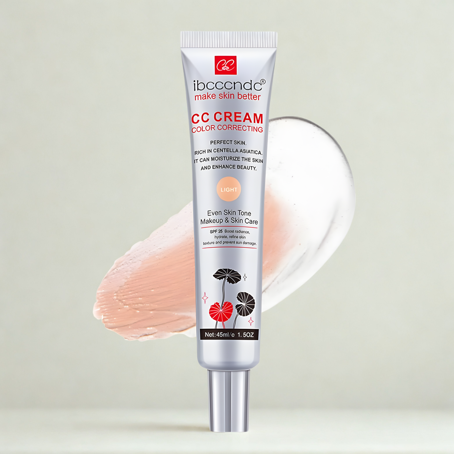 IBCCCNDC Moisturizing CC Cream Waterproof Long-Lasting Makeup Base SPF Concealer 1.5 oz (45ml)